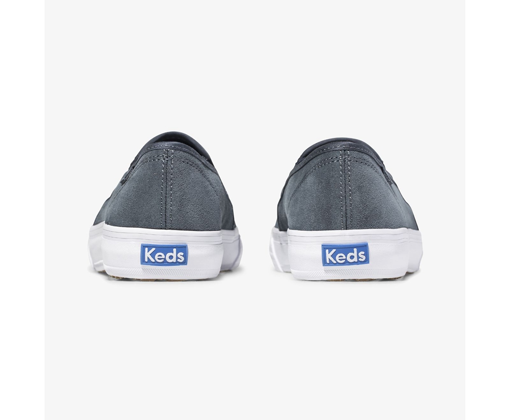 Slip Ons Keds Femme Grise - Double Decker Suede - 184-RMAZKE